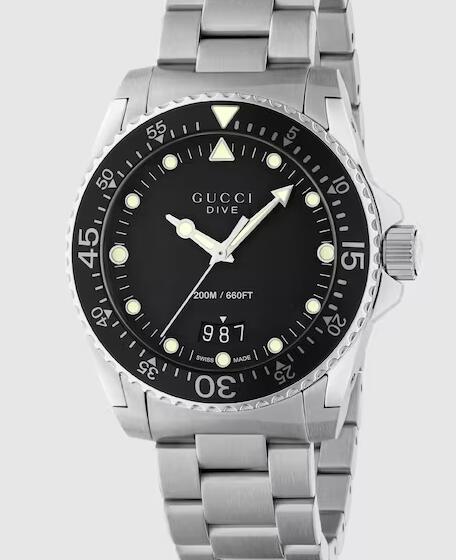 Gucci Dive Watch replica 40mm in Steel YA136301B